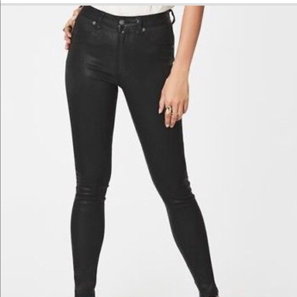 black wax jeans